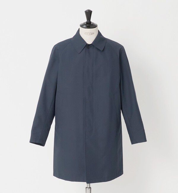 UNITED ARROWS green label relaxing「A+ ポリエステル ミノテック 2WAY バルカラー ステンカラーコート -撥水・防風・保温-」|ステンカラーコート|NAVY