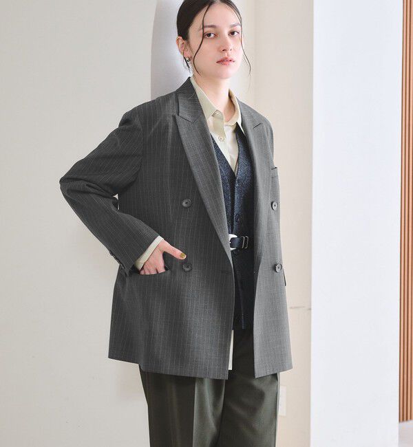 BEAUTY&YOUTH UNITED ARROWS「毛ポリエステルブレンド トロピカル ダブルジャケット」|テーラードジャケット|
