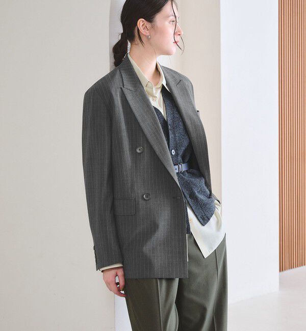 BEAUTY&YOUTH UNITED ARROWS「毛ポリエステルブレンド トロピカル ダブルジャケット」|テーラードジャケット|