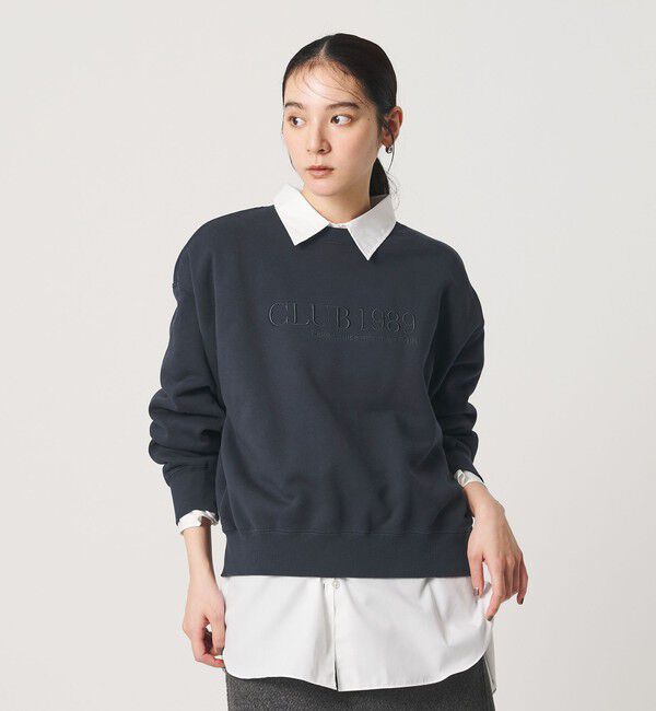 BEAUTY&YOUTH UNITED ARROWS「コットン裏毛 ロゴスウェット プルオーバー」|スウェット・ジャージ|NAVY