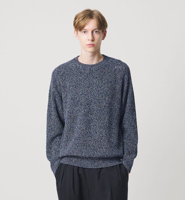 BEAUTY&YOUTH UNITED ARROWS「ユナイテッド コットン アゼ クルーネック ニット ウォッシャブル」|ニット・セーター|