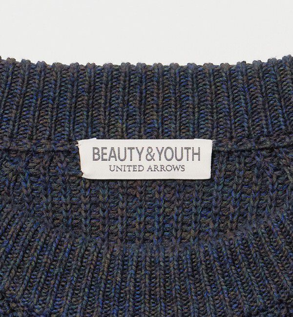 BEAUTY&YOUTH UNITED ARROWS「ユナイテッド コットン アゼ クルーネック ニット ウォッシャブル」|ニット・セーター|