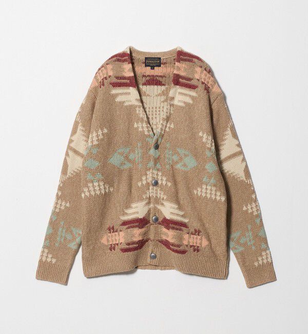 California General Store「＜PENDLETON＞マルチ ジャガード Vネック カーディガン」|カーディガン|BEIGE