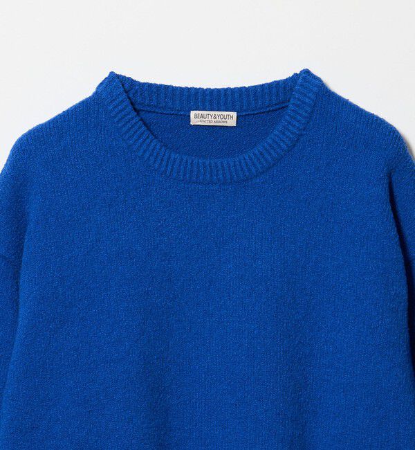 BEAUTY&YOUTH UNITED ARROWS「クリンプ コットン クルーネック ニット」|ニット・セーター|