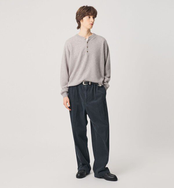 BEAUTY&YOUTH UNITED ARROWS「ミンク フィニッシュ ウール ヘンリーネック ニット」|ニット・セーター|