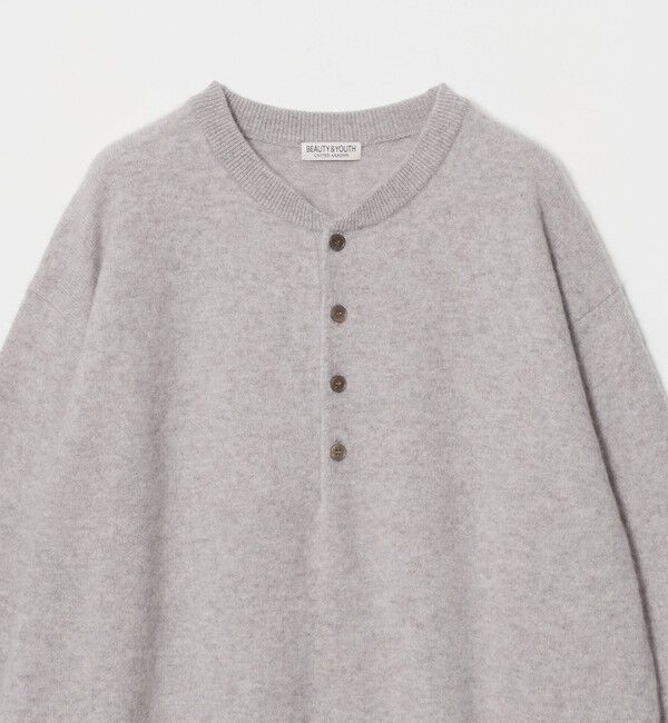 BEAUTY&YOUTH UNITED ARROWS「ミンク フィニッシュ ウール ヘンリーネック ニット」|ニット・セーター|
