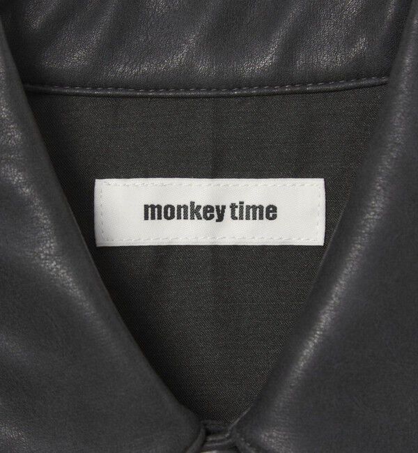 MONKEY TIME「レザーライク シャツ」|シャツ・ブラウス|