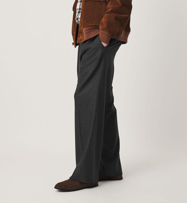 BEAUTY&YOUTH UNITED ARROWS「HI-LINE ウール フランネル 1プリーツ トラウザーズ」|チノ|