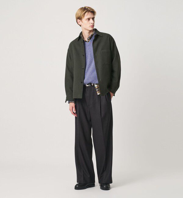 BEAUTY&YOUTH UNITED ARROWS「HI-LINE スリーク ウール コットン オーバー シャツ」|シャツ・ブラウス|