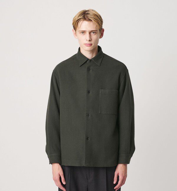 BEAUTY&YOUTH UNITED ARROWS「HI-LINE スリーク ウール コットン オーバー シャツ」|シャツ・ブラウス|