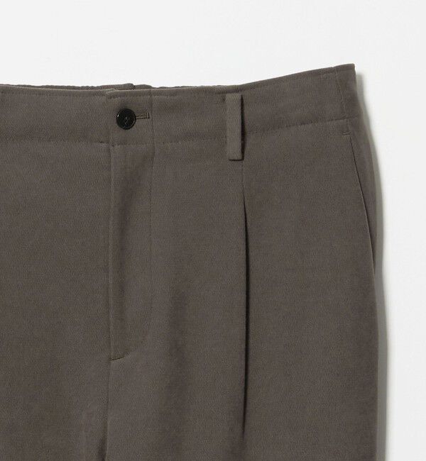 BEAUTY&YOUTH UNITED ARROWS「ブラッシュド ツイル 1プリーツ テーパード パンツ NO.5 セットアップ対応 ヨコストレッチ」|チノ|