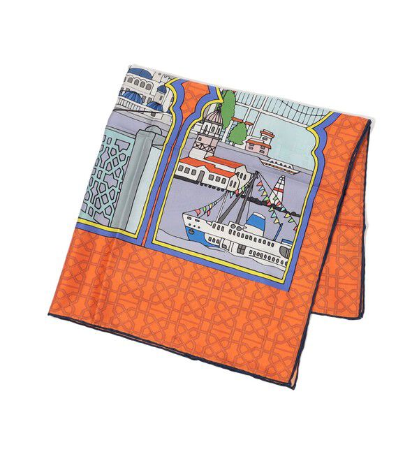 TOMORROWLAND GOODS「Kinloch シルクスカーフ」|バンダナ・スカーフ|28 オレンジ系