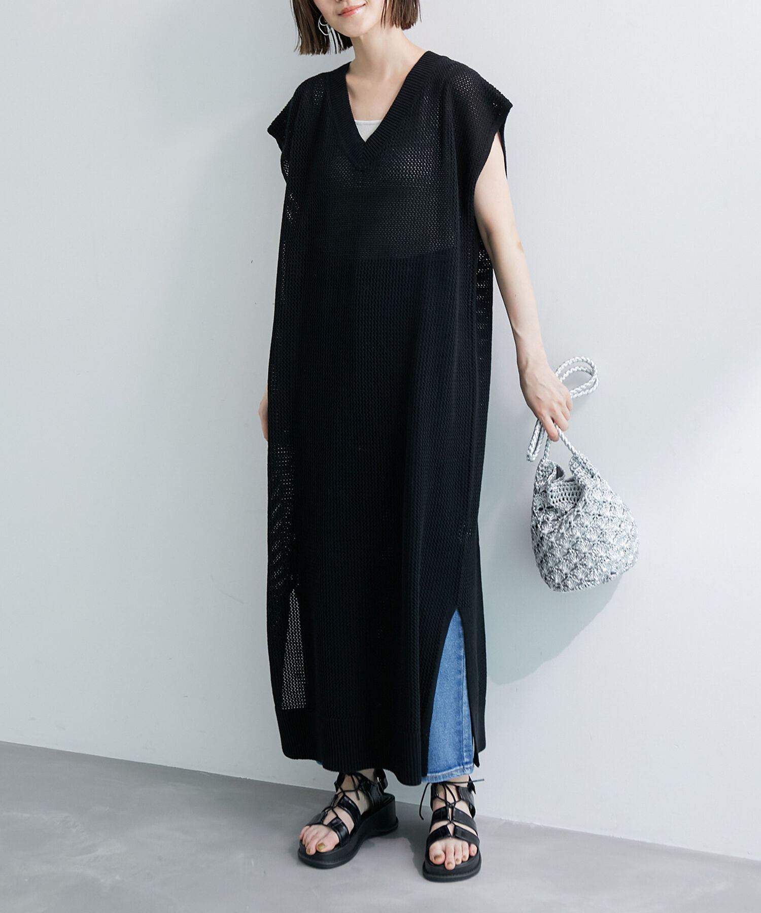 Rope&rsquo;Picnic「メッシュ編みワンピース」|ワンピース|