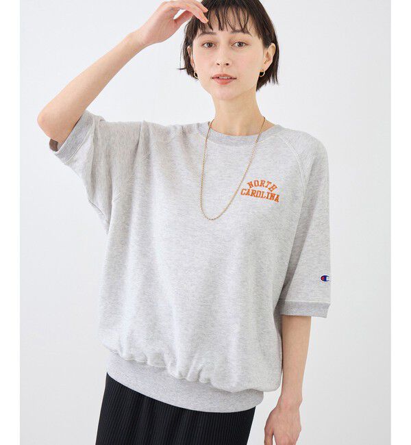Rope&rsquo;Picnic「【Champion/チャンピオン別注】アソートロゴボートネックハーフスリーブスウェットプルオーバー」|Tシャツ・カットソー|