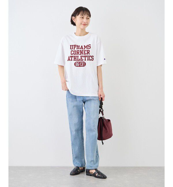 Rope&rsquo;Picnic「【Champion/チャンピオン別注】アソートロゴプリントオーバーサイズTシャツ/リンクコーデ」|Tシャツ・カットソー|