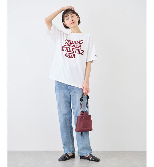 Rope&rsquo;Picnic「【Champion/チャンピオン別注】アソートロゴプリントオーバーサイズTシャツ/リンクコーデ」|Tシャツ・カットソー|