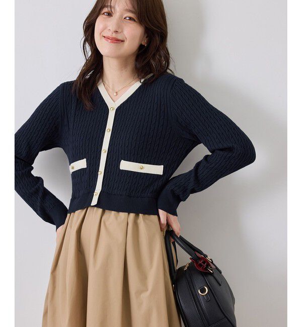 Rope&rsquo;Picnic「ミニケーブルニットドッキングワンピース」|ワンピース|