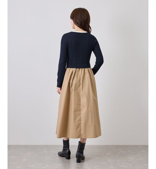 Rope&rsquo;Picnic「ミニケーブルニットドッキングワンピース」|ワンピース|