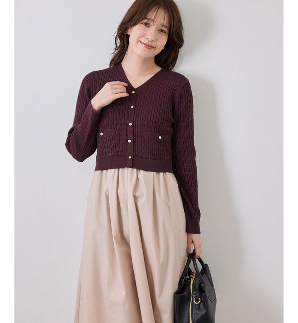 Rope&rsquo;Picnic「ミニケーブルニットドッキングワンピース」|ワンピース|