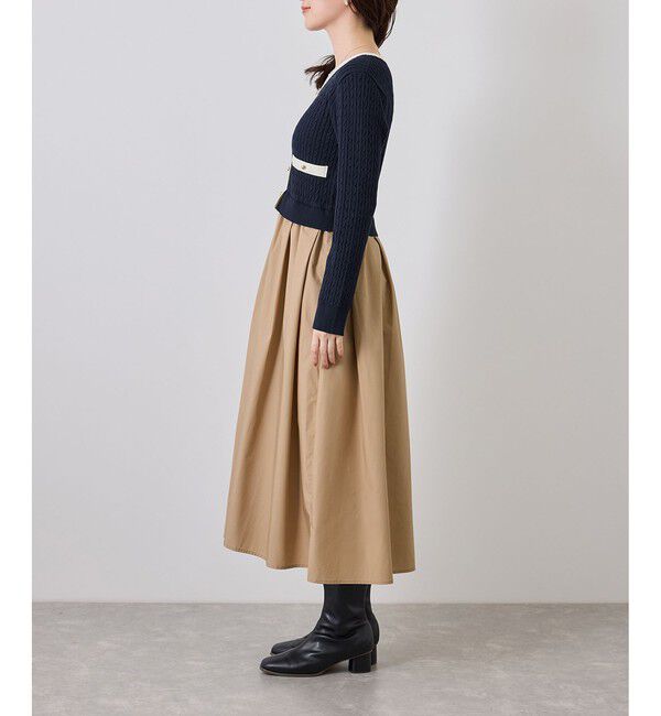 Rope&rsquo;Picnic「ミニケーブルニットドッキングワンピース」|ワンピース|