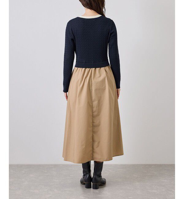 Rope&rsquo;Picnic「ミニケーブルニットドッキングワンピース」|ワンピース|