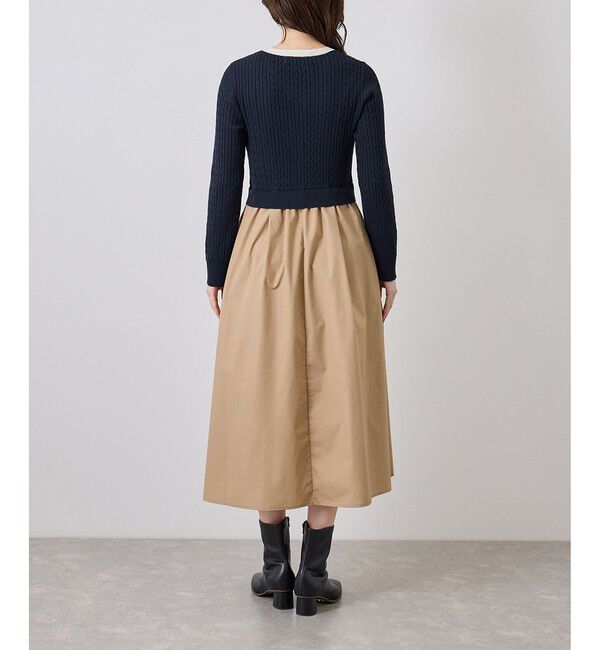 Rope&rsquo;Picnic「ミニケーブルニットドッキングワンピース」|ワンピース|
