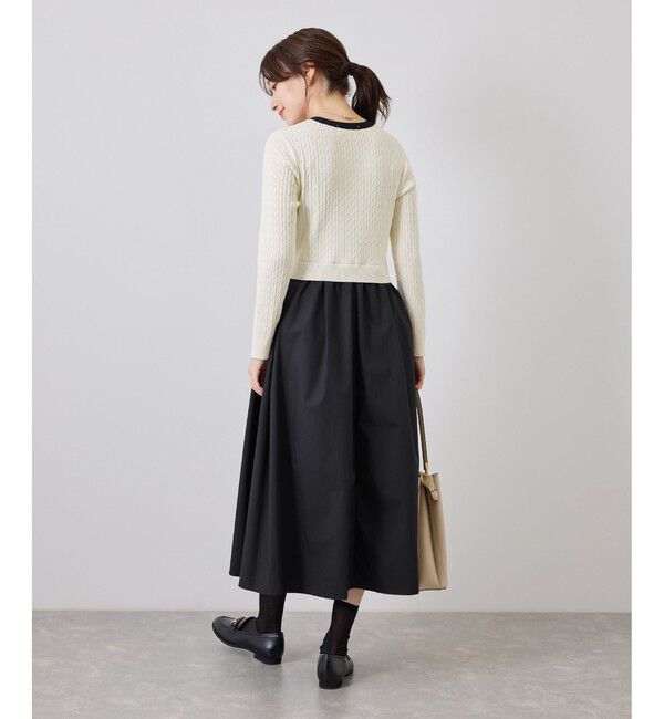 Rope&rsquo;Picnic「ミニケーブルニットドッキングワンピース」|ワンピース|