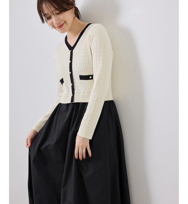 Rope&rsquo;Picnic「ミニケーブルニットドッキングワンピース」|ワンピース|