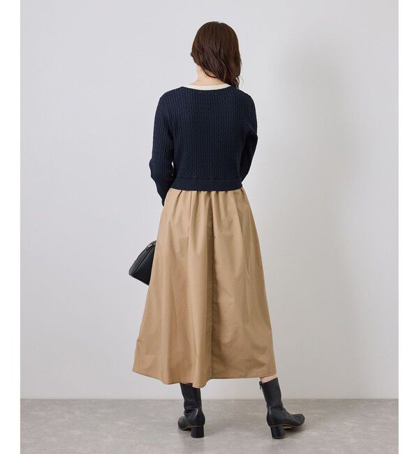 Rope&rsquo;Picnic「ミニケーブルニットドッキングワンピース」|ワンピース|