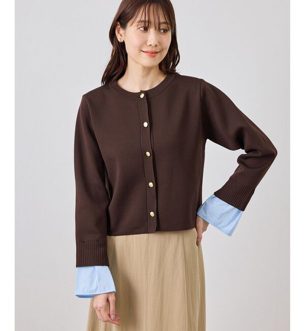 Rope&rsquo;Picnic「【WEB限定】襟フリルドッキングカーディガン/2WAY」|カーディガン|