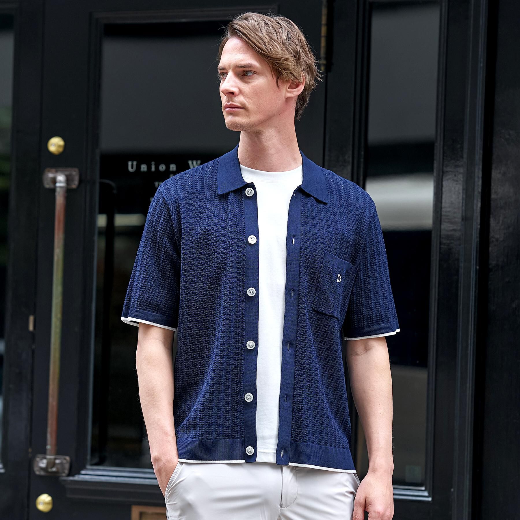 DRESSTERIOR「【Safari5月号掲載】ウォッシャブル キューバニットシャツ」|ニット・セーター|