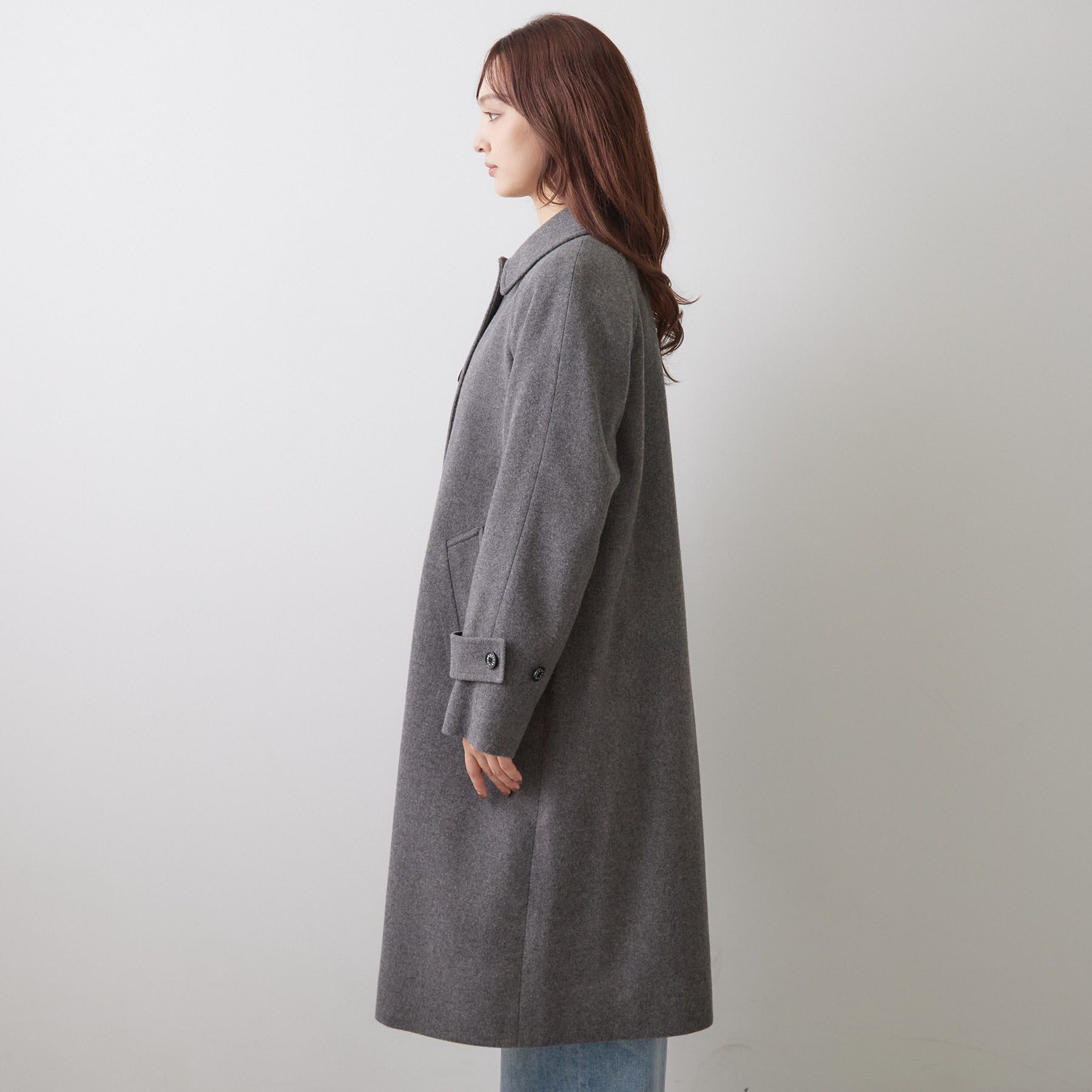 DRESSTERIOR「【名品/Aライン】スーパー110sウールステンカラーコート」|ステンカラーコート|