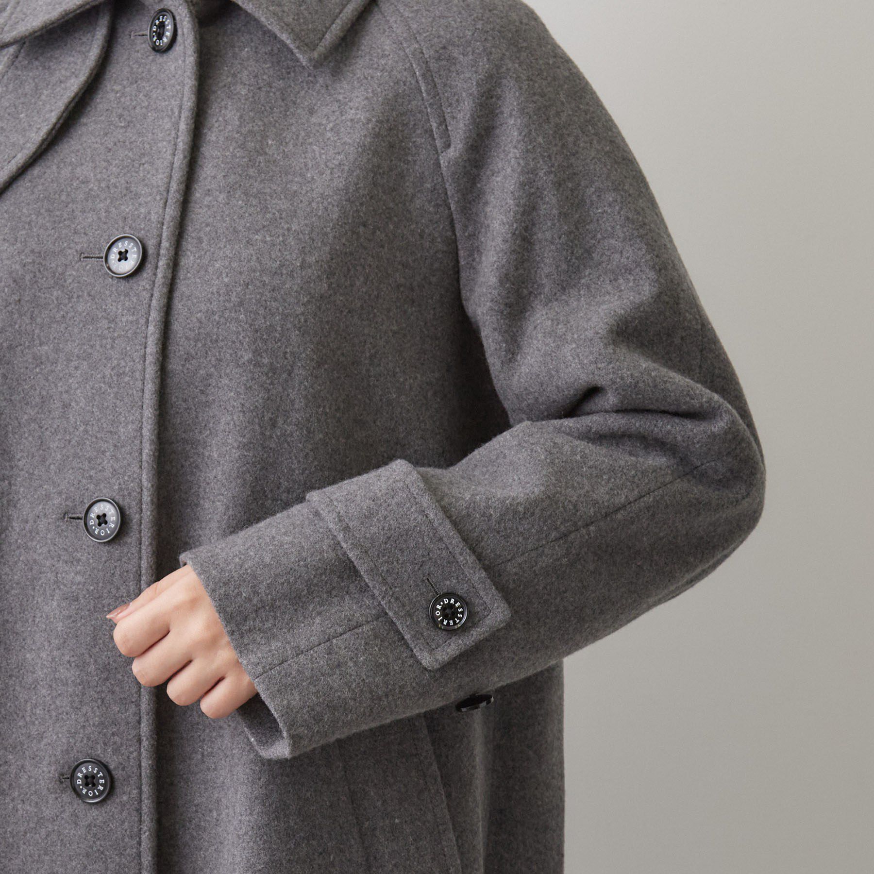 DRESSTERIOR「【名品/Aライン】スーパー110sウールステンカラーコート」|ステンカラーコート|