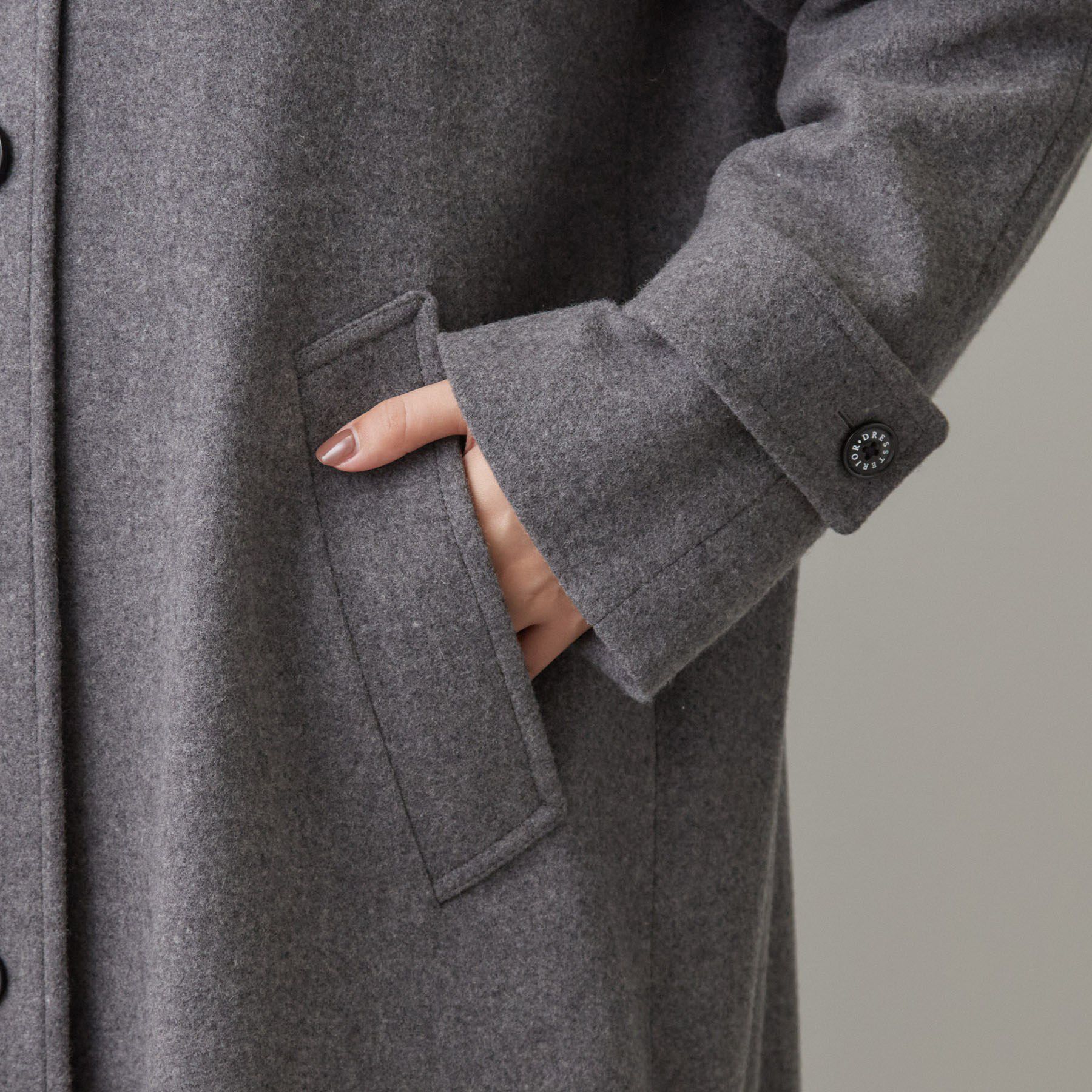 DRESSTERIOR「【名品/Aライン】スーパー110sウールステンカラーコート」|ステンカラーコート|