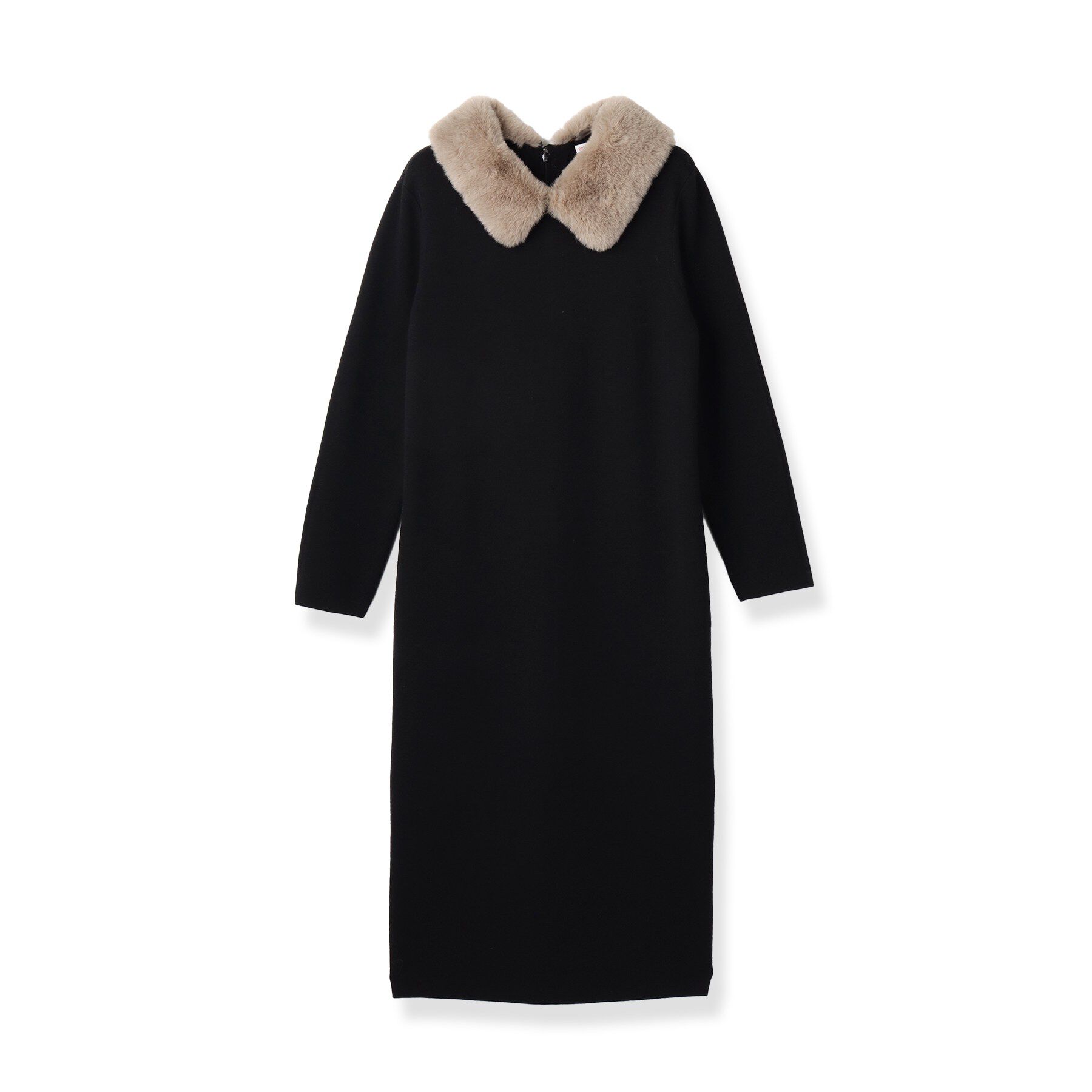 DRESSTERIOR「ファーカラーニットワンピース」|ワンピース|
