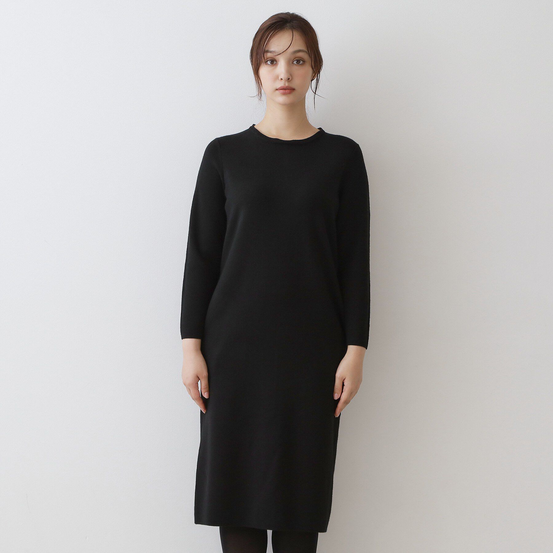 DRESSTERIOR「ファーカラーニットワンピース」|ワンピース|