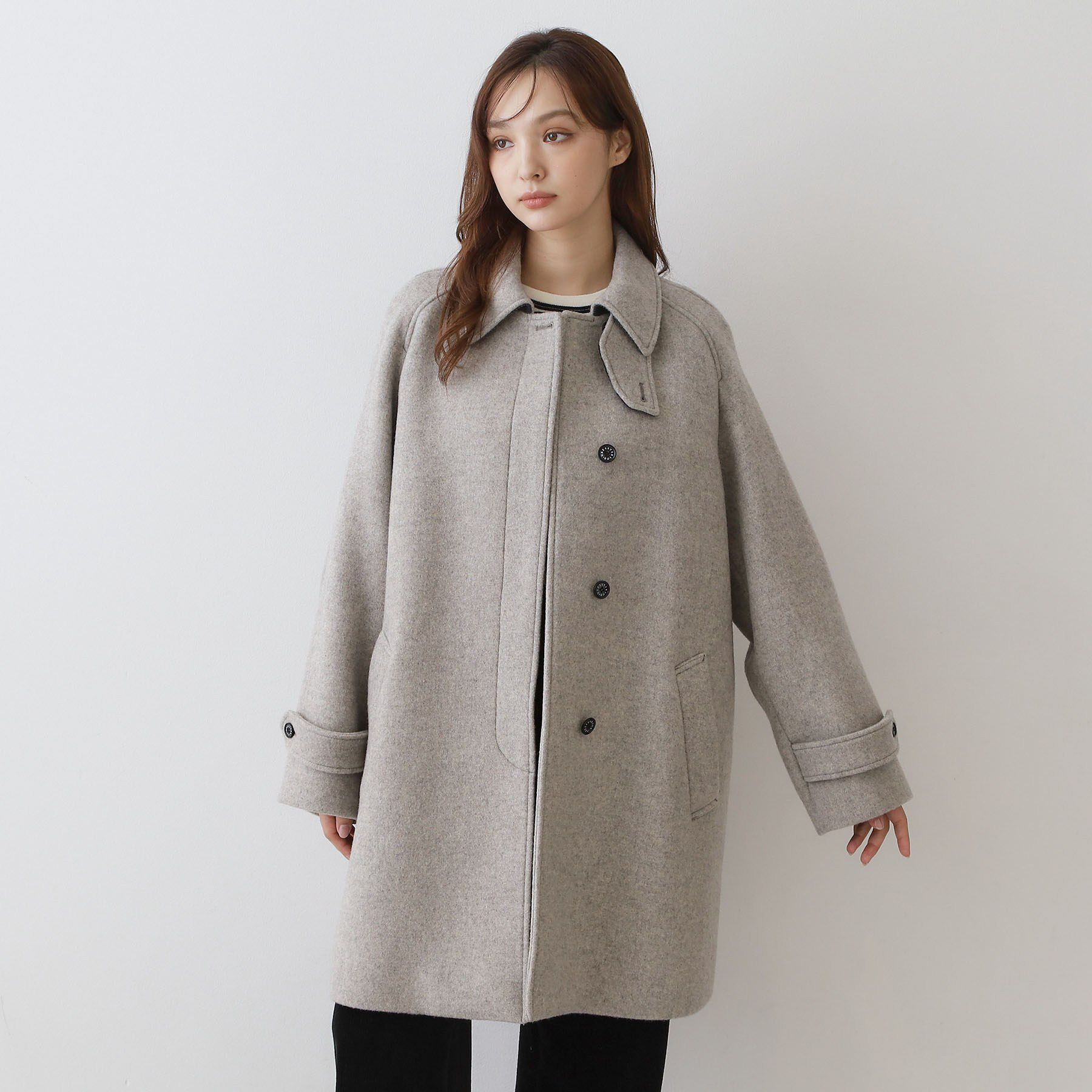 DRESSTERIOR「【２WAY/良質ウール】バルマカンコクーンコート」|ステンカラーコート|