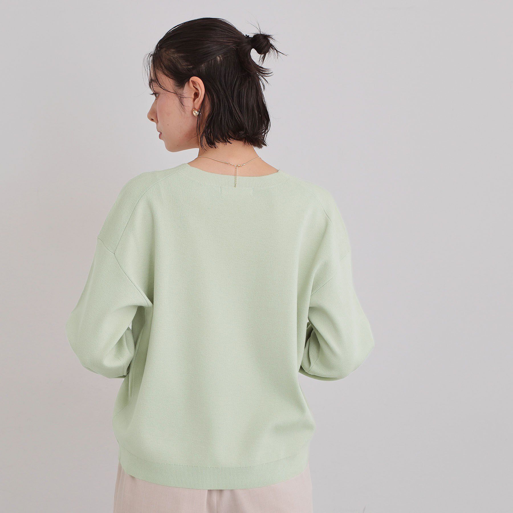 THE SHOP TK「【S-XLサイズ/上品見えが叶う】Vネックニット/洗濯機OK」|ニット・セーター|