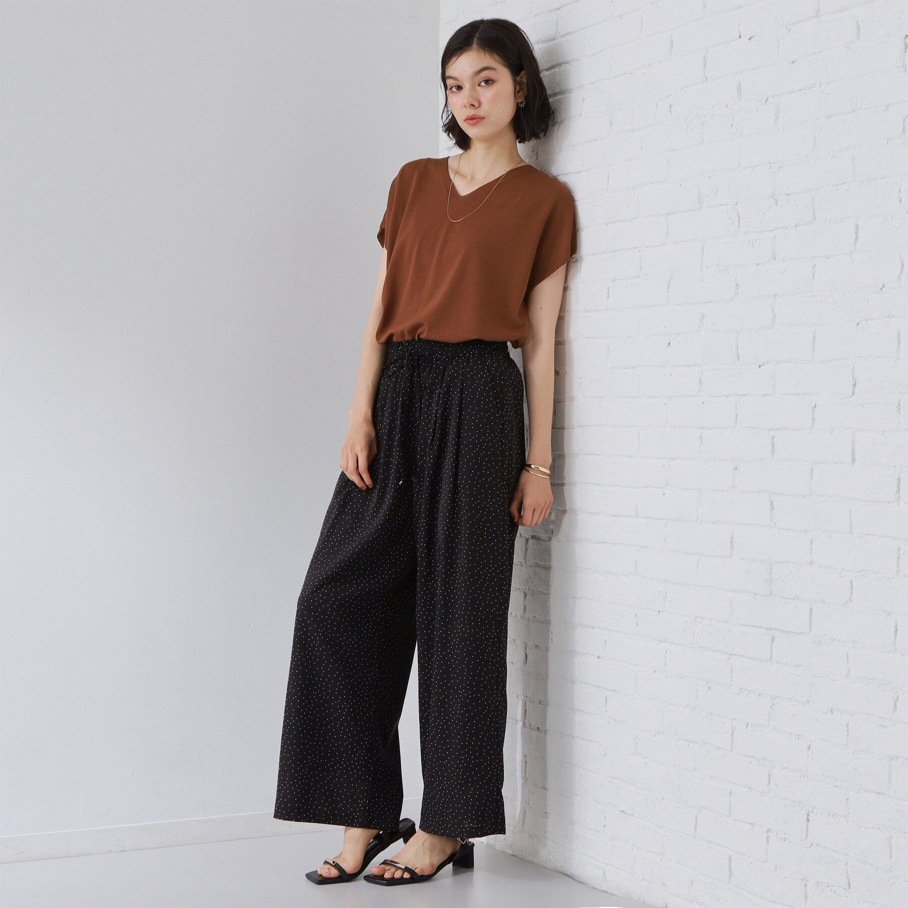 THE SHOP TK「【さらっとタッチ】Vネックニット」|ニット・セーター|