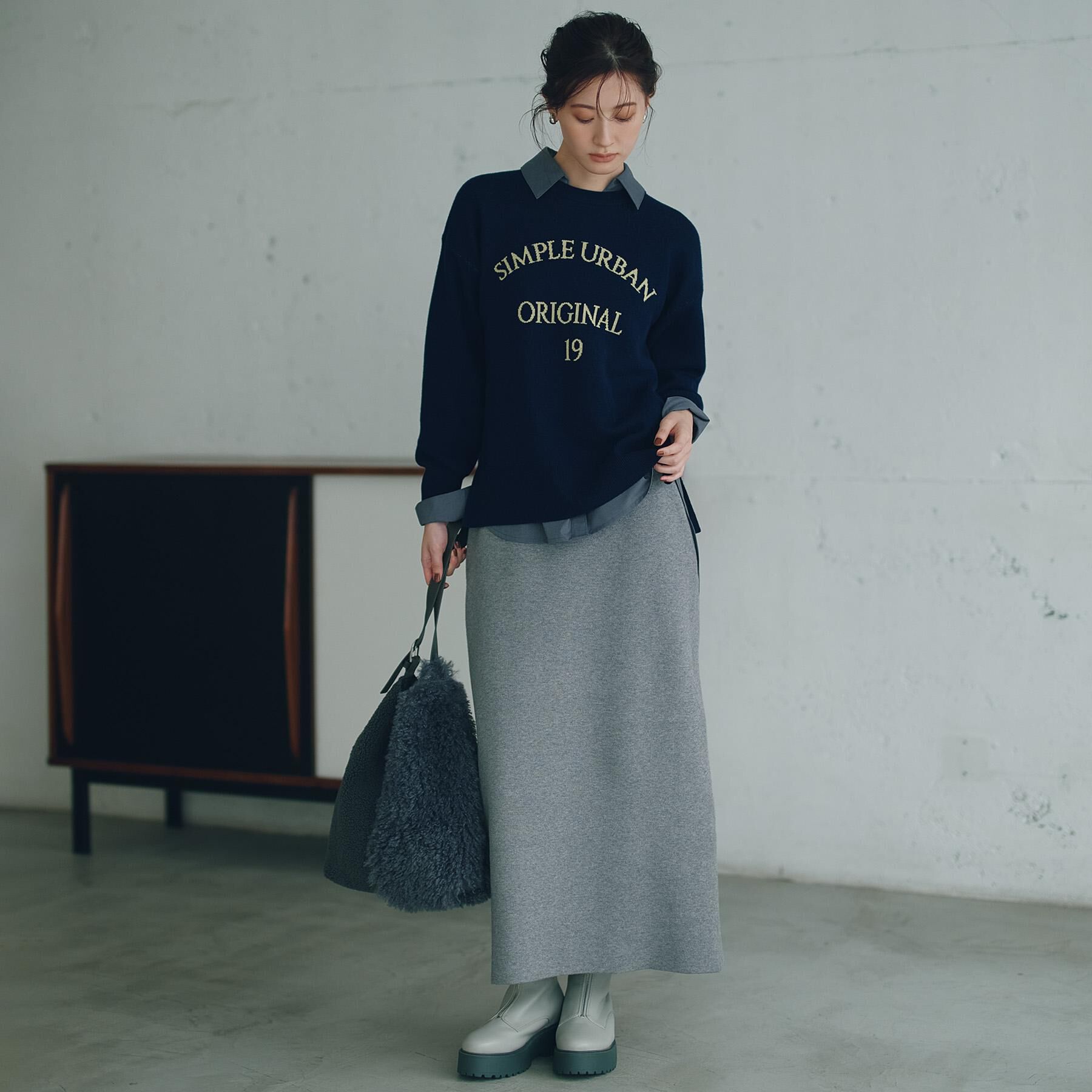 THE SHOP TK「【毛玉・静電気防止/洗える】もちもちニットスカート~KINOCO~」|スカート|