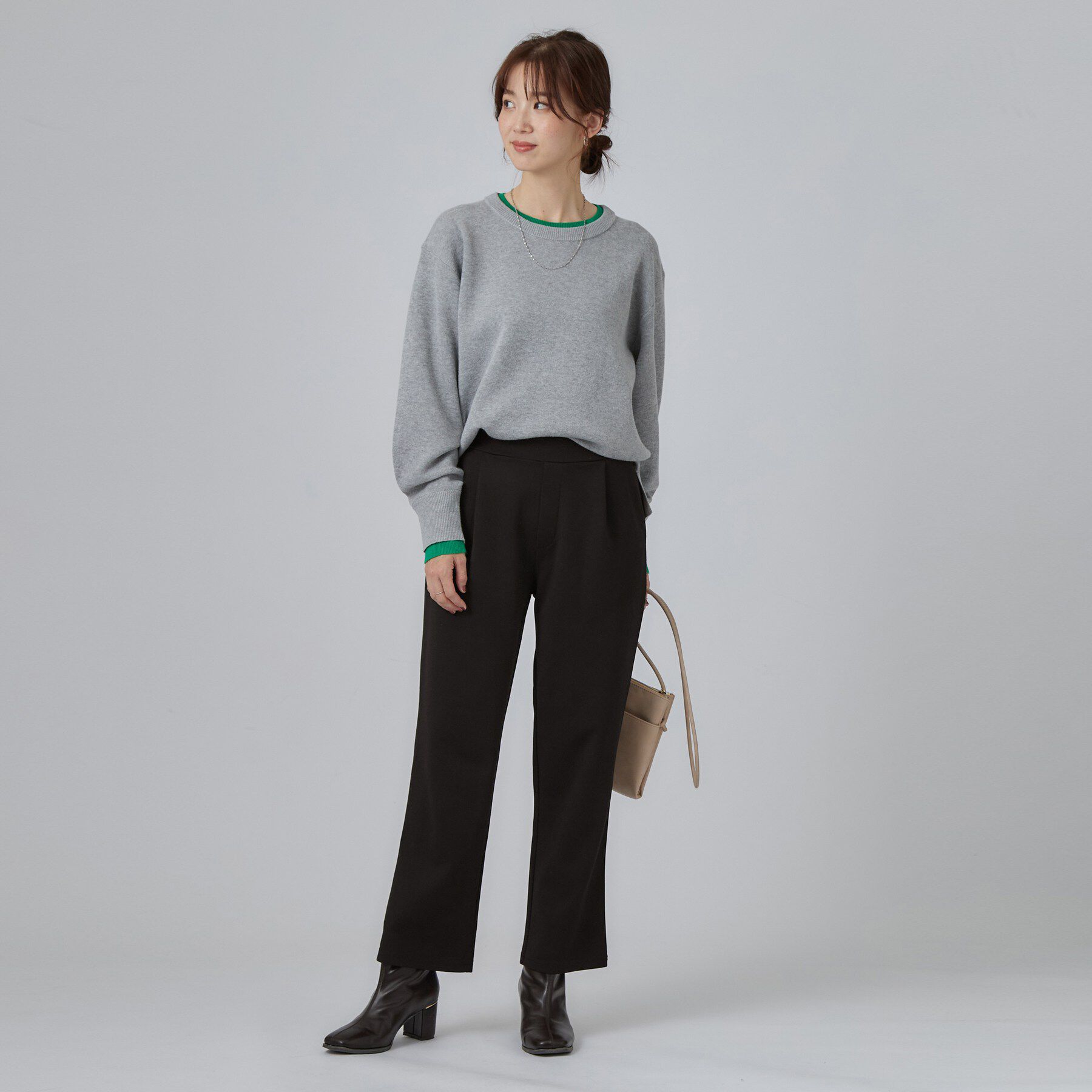 SHOO･LA･RUE「【ストレッチ/S-LL】スリム見えカットツイルパンツ」|その他|