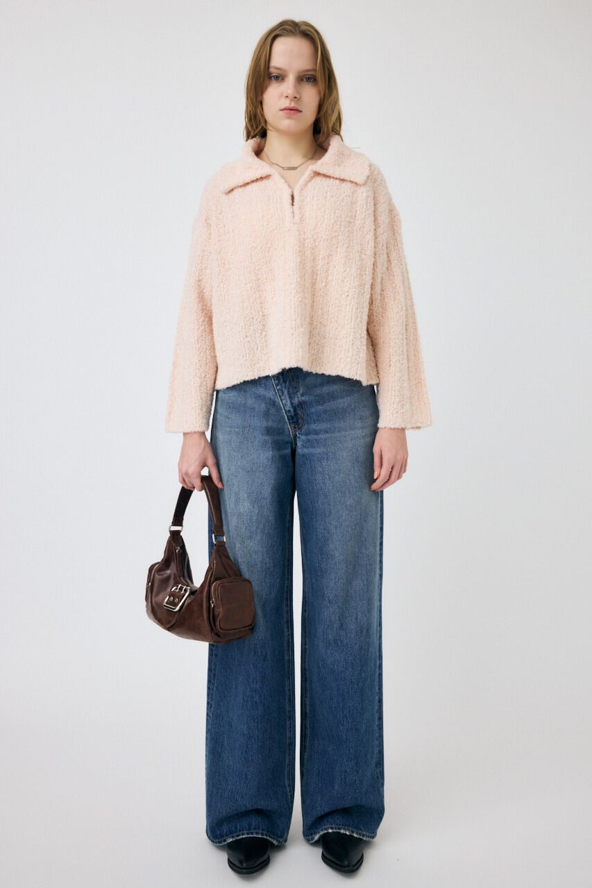 MOUSSY「OPEN COLLAR ニット」|ニット・セーター|
