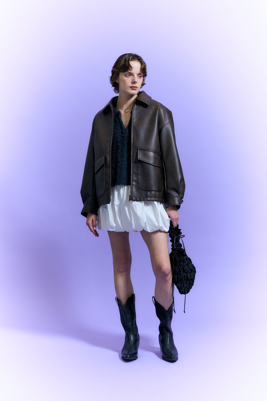 MOUSSY「OPEN COLLAR ニット」|ニット・セーター|