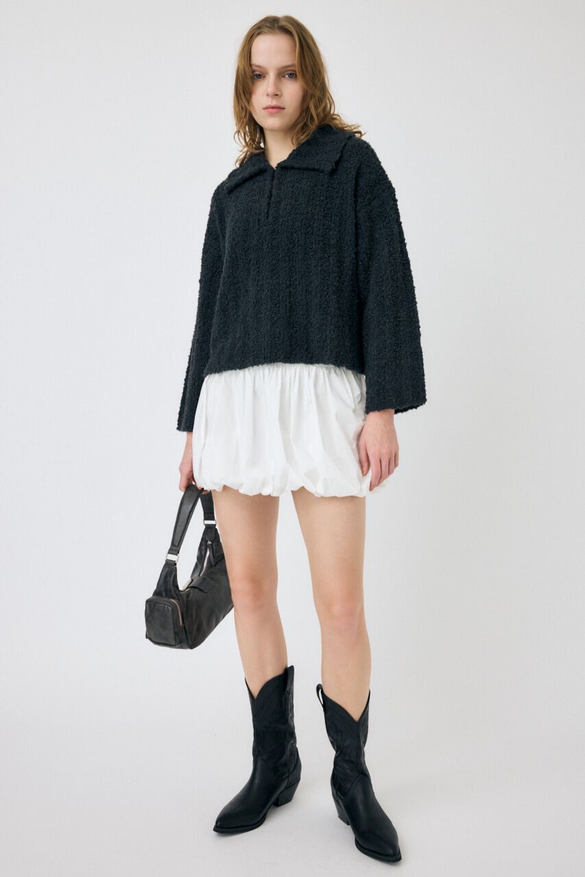 MOUSSY「OPEN COLLAR ニット」|ニット・セーター|