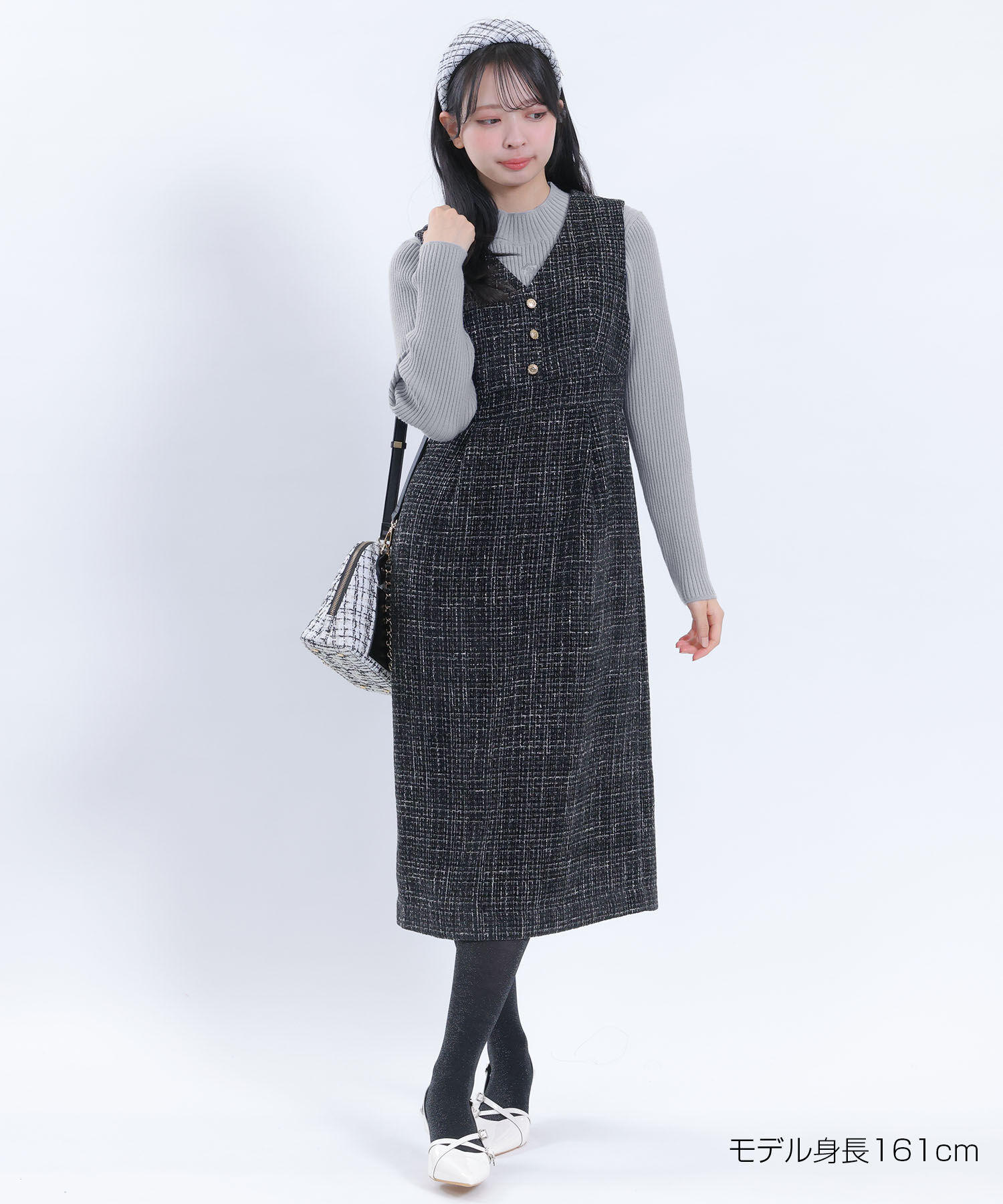 MARY QUANT「モックネックリブニット プルオーバー」|ニット・セーター|