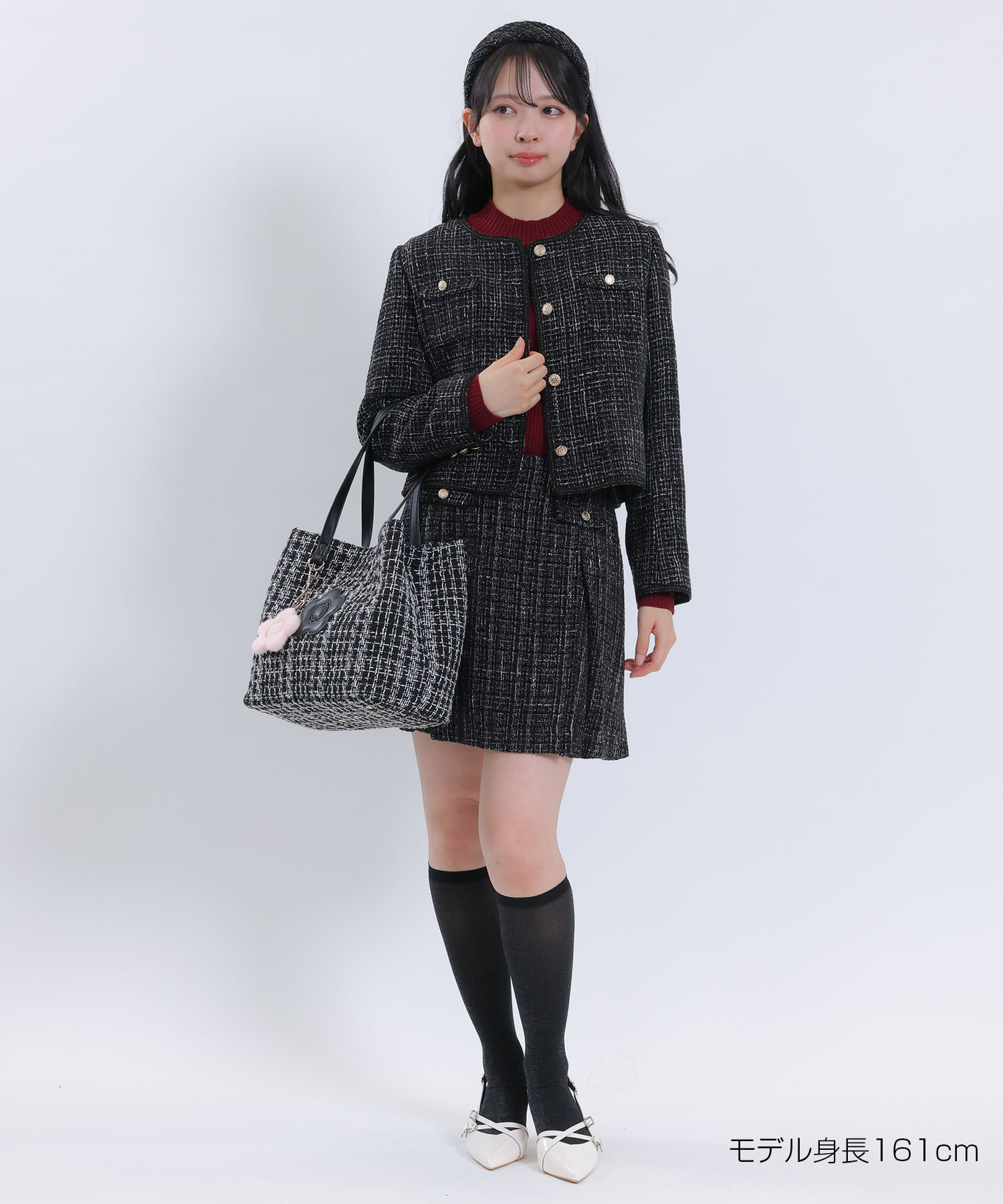 MARY QUANT「モックネックリブニット プルオーバー」|ニット・セーター|