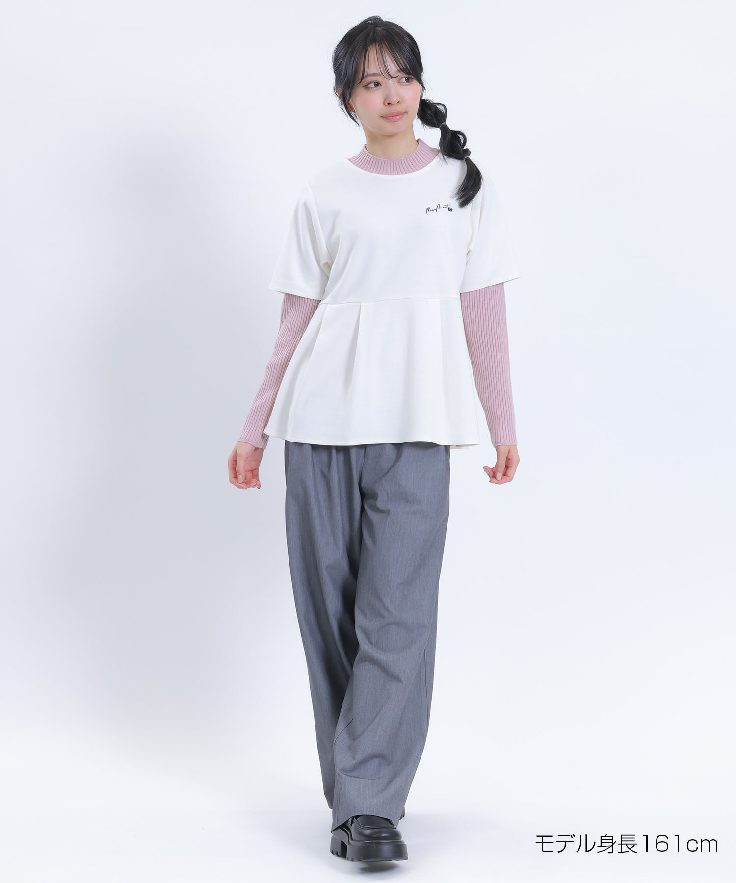 MARY QUANT「モックネックリブニット プルオーバー」|ニット・セーター|