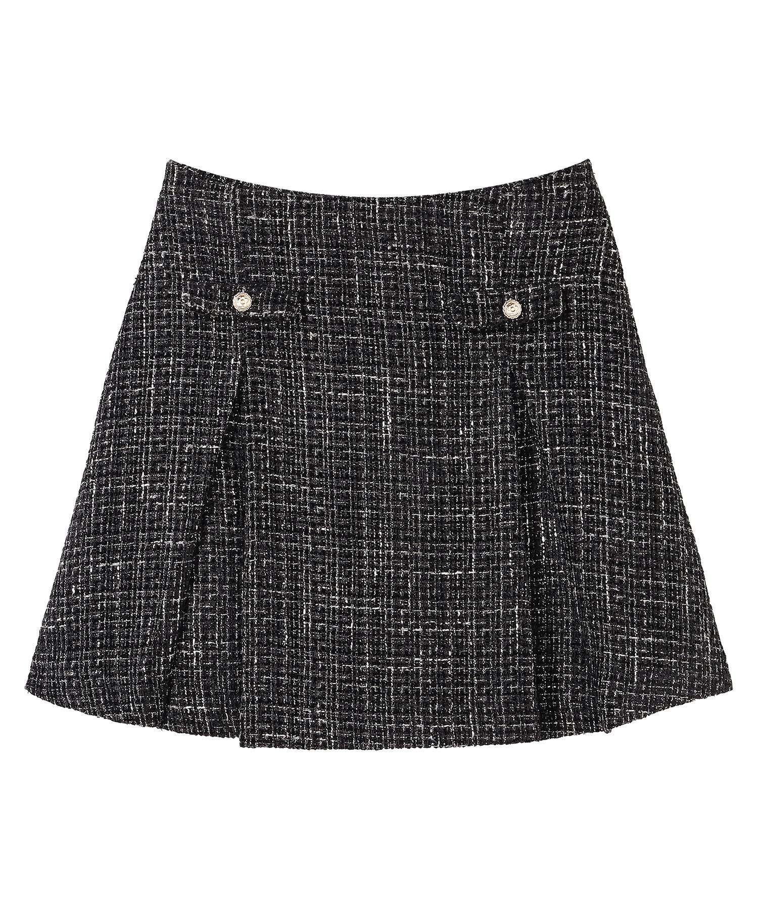 MARY QUANT「ゴールドボタンツイード スカート」|スカート|