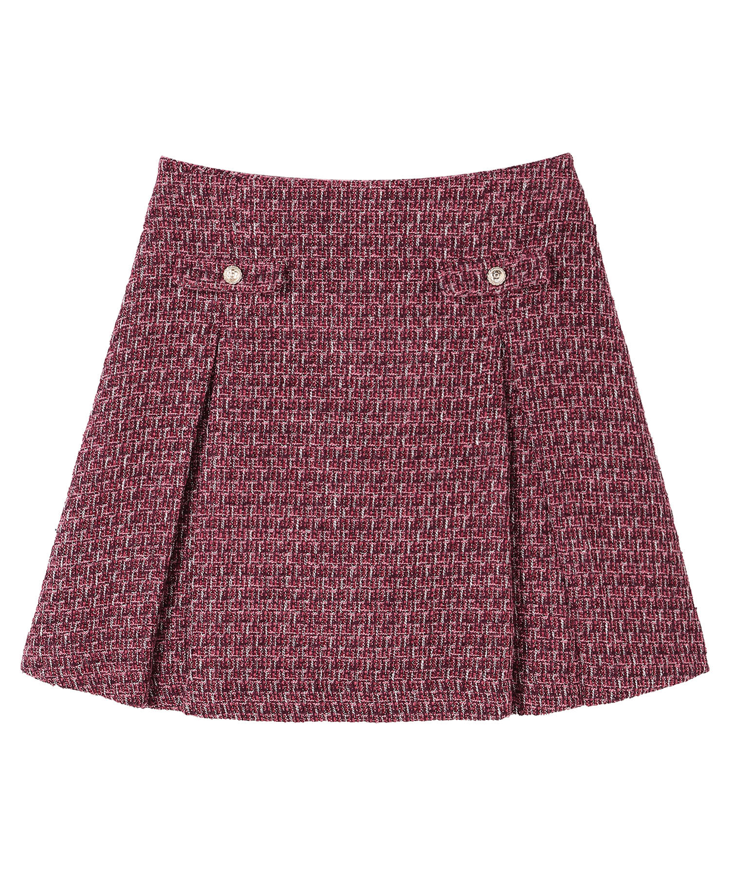 MARY QUANT「ゴールドボタンツイード スカート」|スカート|