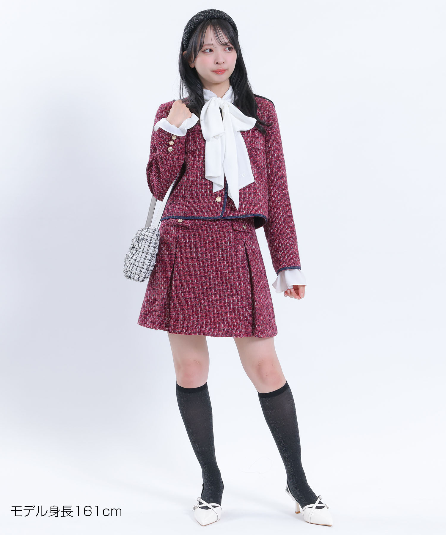 MARY QUANT「ゴールドボタンツイード スカート」|スカート|